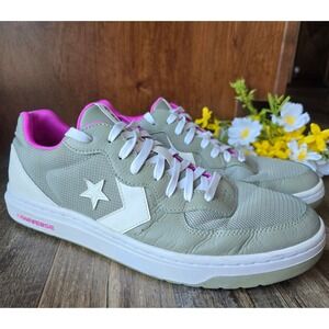 Converse Rival Low Top Sneakers Green‎ Pink Athletic Shoes Men's 11.5 Women's 13